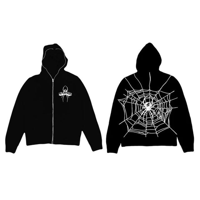 Men's Spider Web Full Print Hip Hop Hoodie
