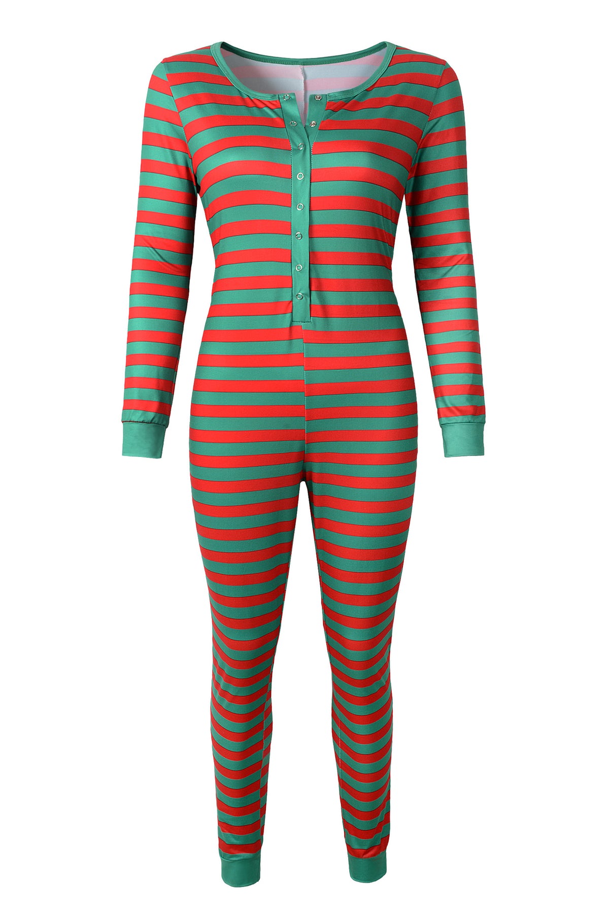 New Autumn And Winter Christmas Home Printing Long Sleeve Jumpsuit