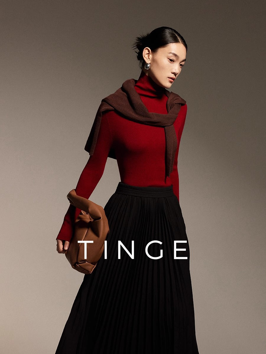 High-end Merino Wool Mock-neck Sweater