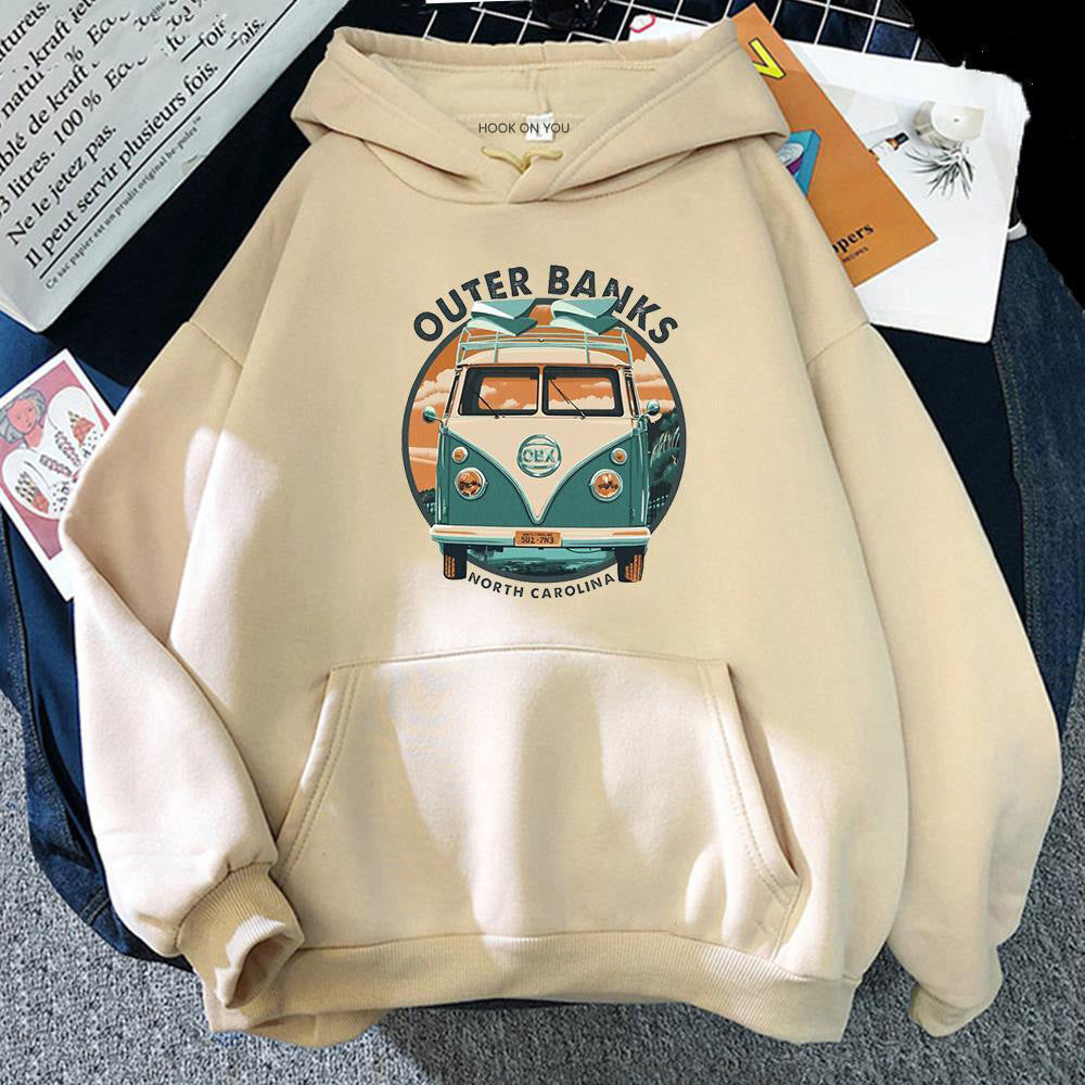 Cute Cartoon Fleece Lined Winter Hoodie