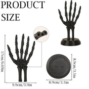 1pc Dark Gothic Style Skull Hand Jewelry Stand, Retro Dressing Table Storage Rack, Niche Dark Style Desktop Ornaments, Ring, Necklace, Stud Display Stand, Mysterious Artistic Retro Style Home Essentials, Jewelry Towers