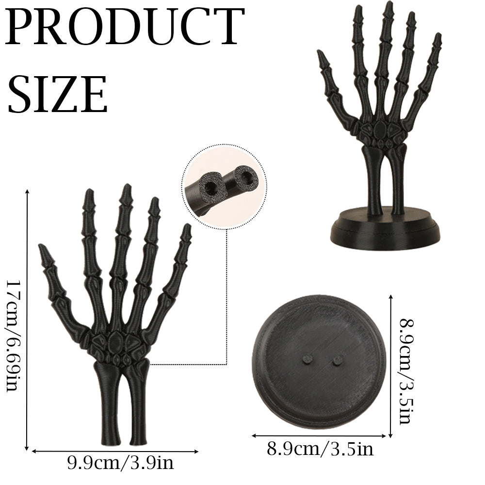 Gothic Skull Hand Jewelry Stand – Retro Desktop Display