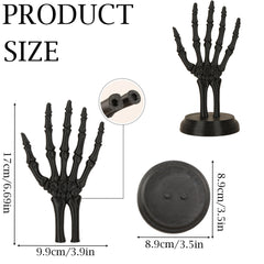Gothic Skull Hand Jewelry Stand - Decorative Desktop Display for Rings and Necklaces