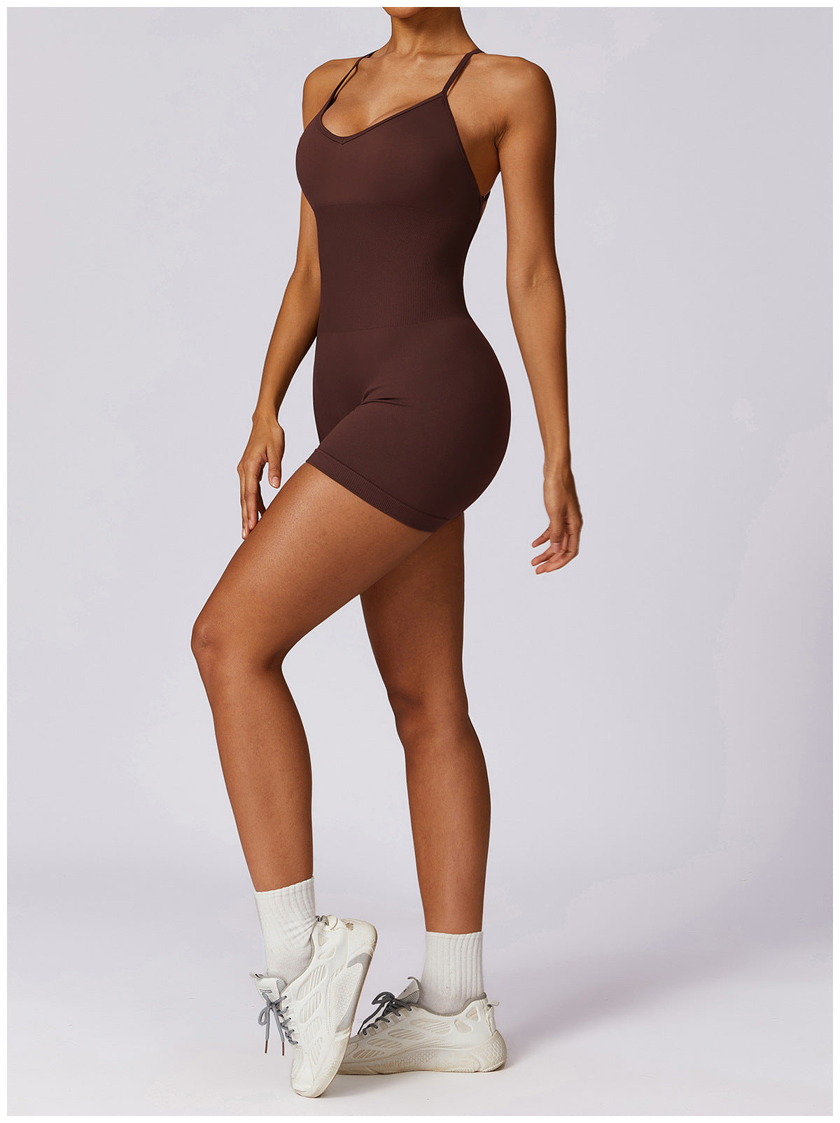 Seamless Hollow-Out Yoga Jumpsuit for Women