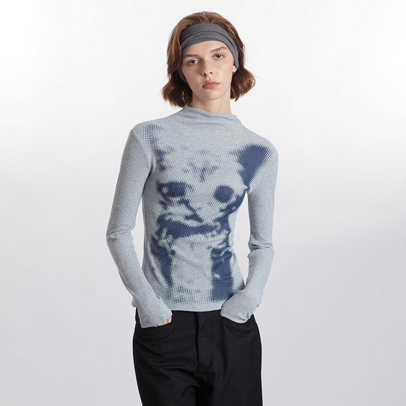 Chic Plaid Cat Print Long Sleeve Pullover