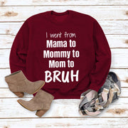 Comfy Letter Print Round Neck Loose Women's Sweater