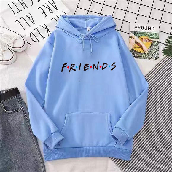 Women's Letter Print Long Sleeve Hooded Sweatshirt