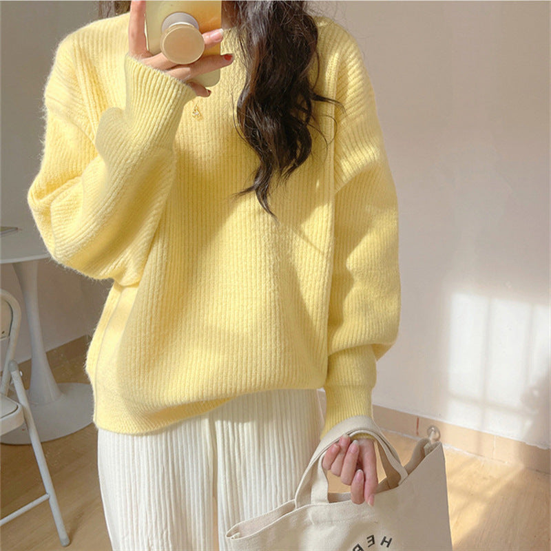 Soft Glutinous Gentle Loose and Idle Pullover Sweater