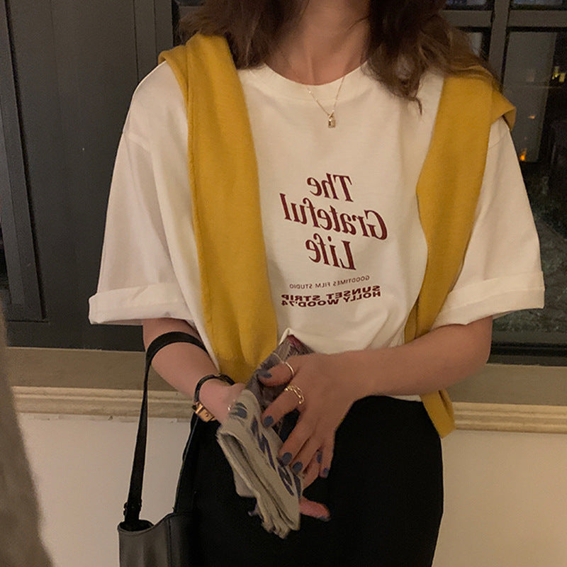 Retro 3D Print T-Shirt – Relaxed Fit, Versatile & Chic