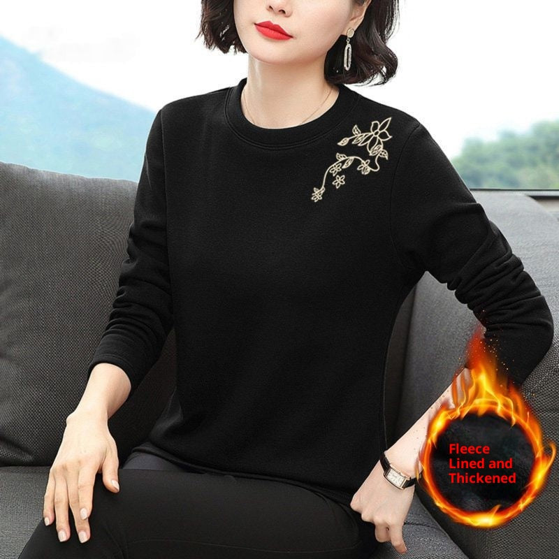 Womens Fashion Plus-size Slim-fit Long-sleeve Sweater
