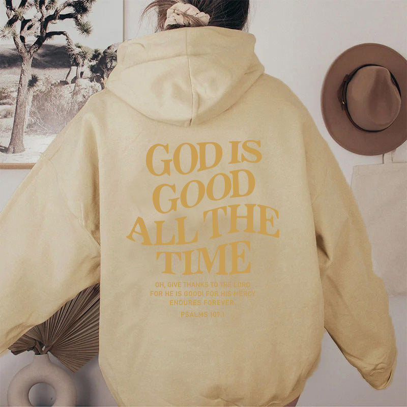 Cozy Fleece Letter Slogan Kangaroo Pocket Hoodie