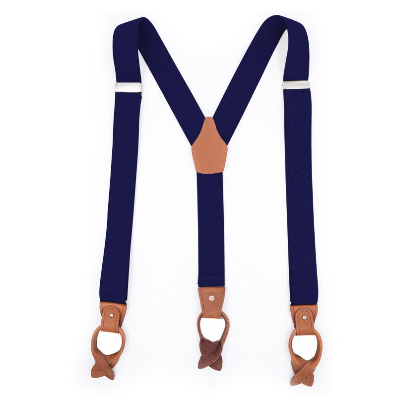 Adjustable Brown Casual Suspenders for Men