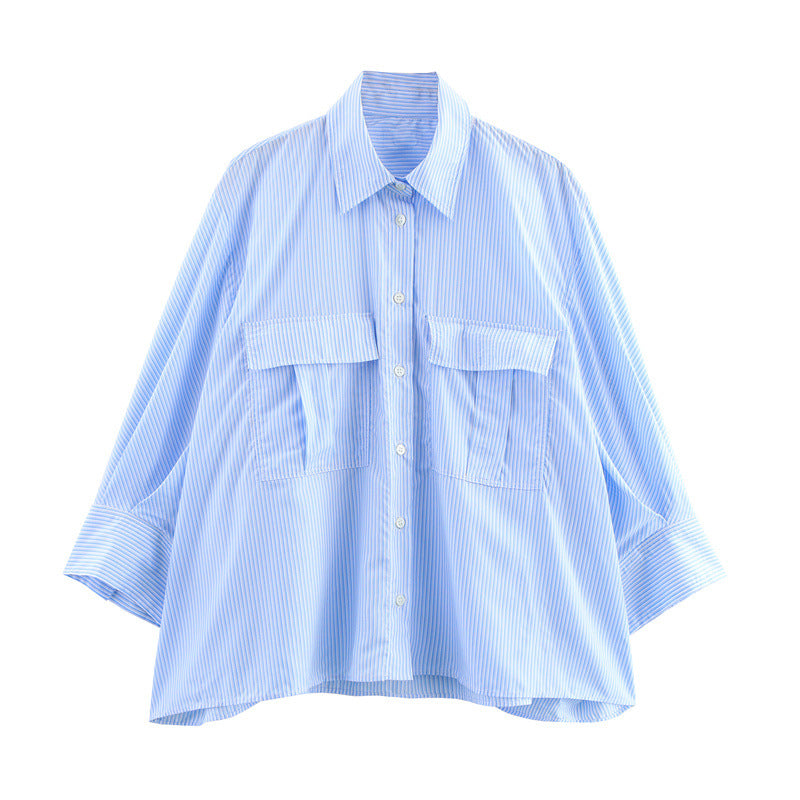 Women's Casual Striped Long Sleeve Shirt