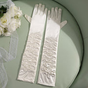 Elegant Satin Wedding Gloves for Women
