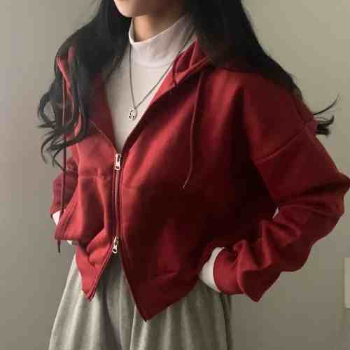 Chic Hooded Zipper Long Sleeve Sweater Coat