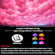 3D Thunder RGB LED Light Panel – 194.5‑Inch USB‑Powered Dimmable Lighting for Bedroom and Game Room