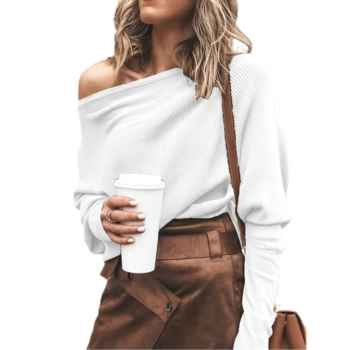 Lady Temperament Solid Color Casual Top