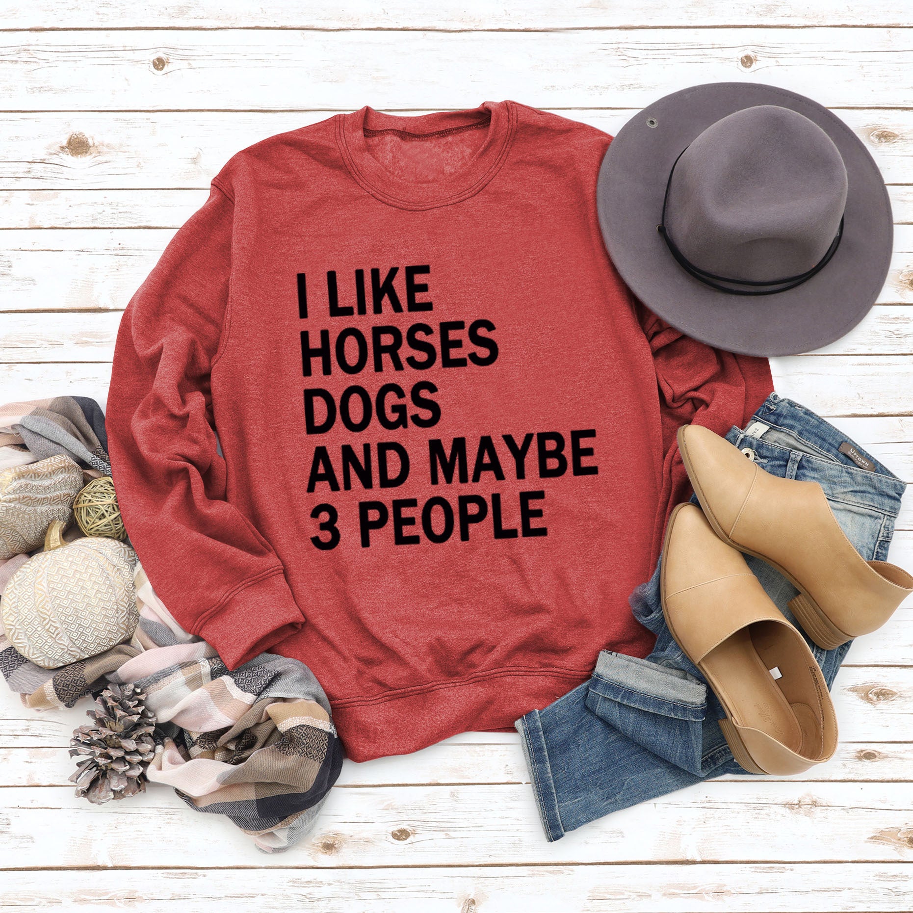 Women's Round Neck Fashionable Letter Loose Printed Sweater