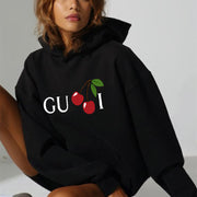 Kawaii Bear Print Loose Crewneck Sweater