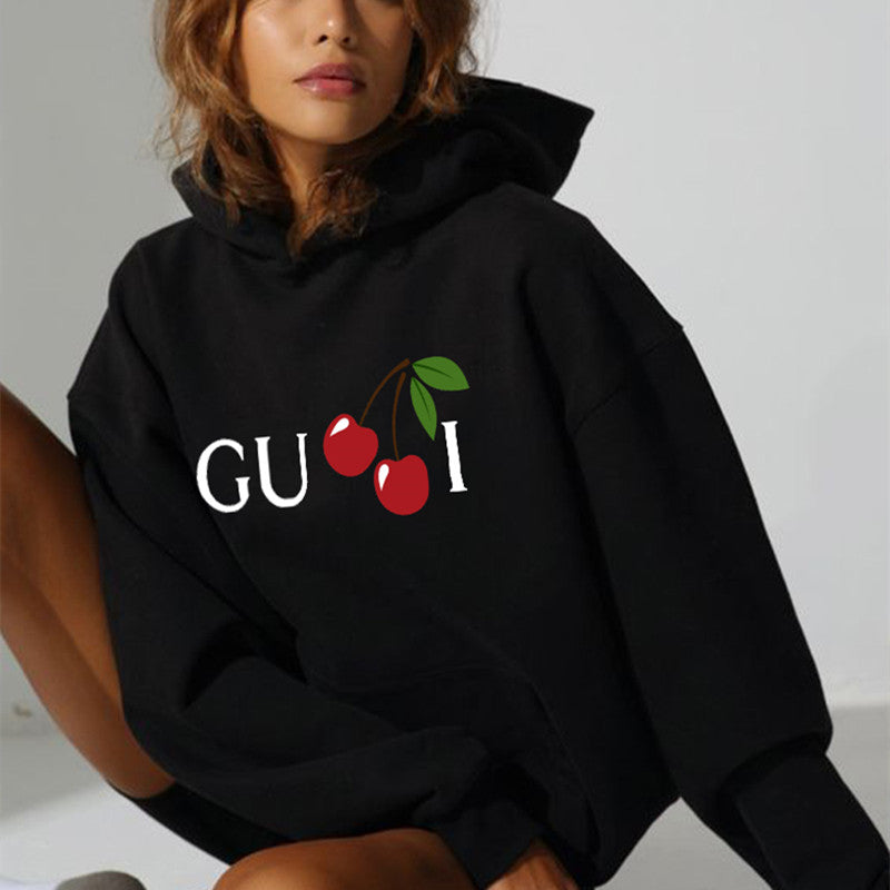 Kawaii Bear Print Loose Crewneck Sweater