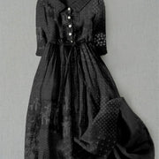Womens Shirt Dress Black Breathable Casual