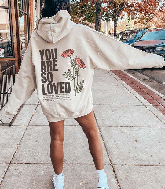 Streetwear Hooded Women's Letter Graphic Sweatshirt