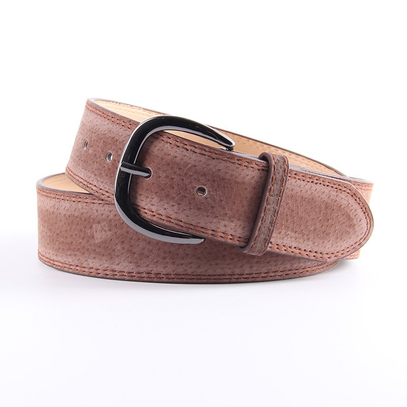 Frosted Alloy Pin Buckle Belt for Women