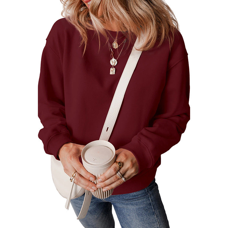 Women's Minimalist Solid Pullover Casual Sweater