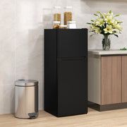 4 cu ft Black Mini Refrigerator with Freezer – Double‑Door, Adjustable Thermostat, Reversible Door