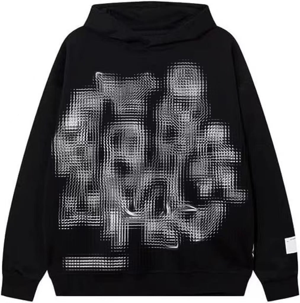 Retro Casual Couple's Sporty Matching Hoodie