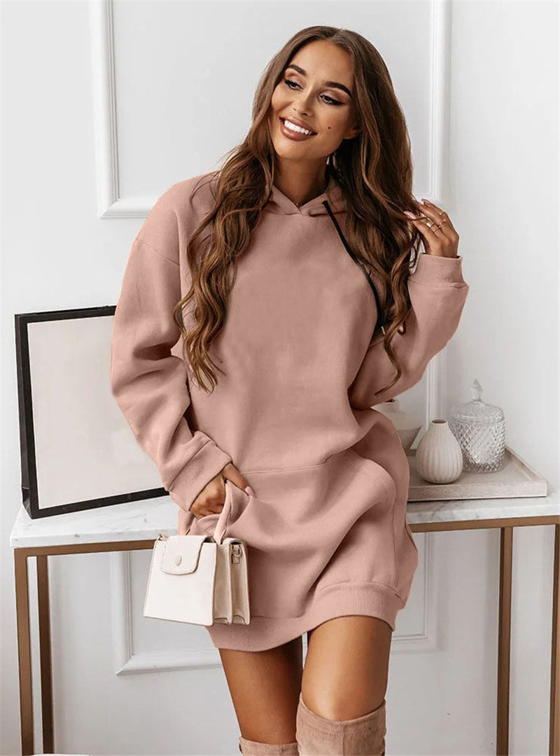 Women's Solid Color Casual Sports Hoodie