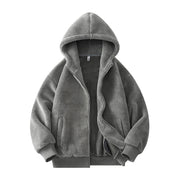 Stay Warm & Stylish Zip-Up Fleece Cardigan