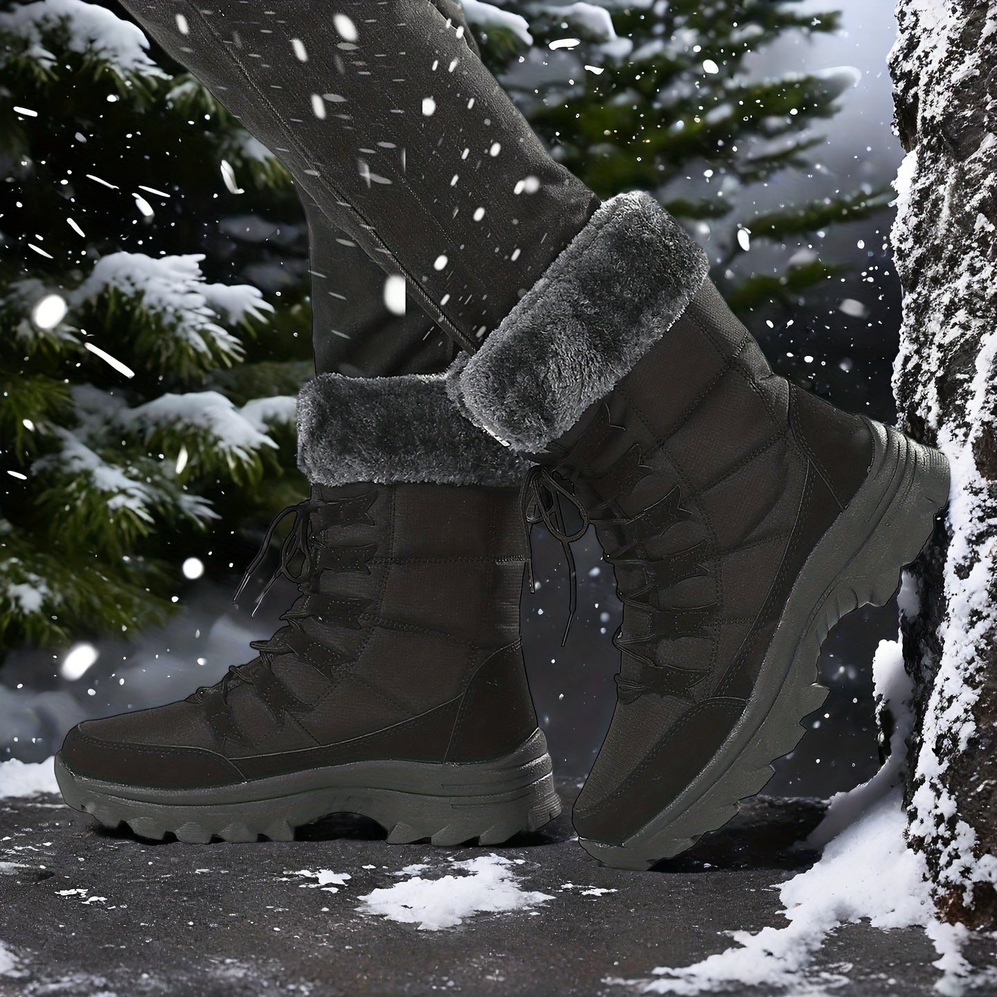 Youth Leisure Snow Boots – Thickened Warm High-Top Winter Style