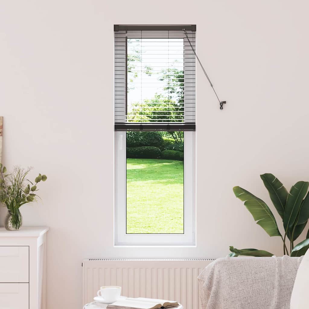 Window Blind with Curtains, Silver; Window Blind with