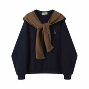 Cozy Round Neck Loose Women's Sweatshirt