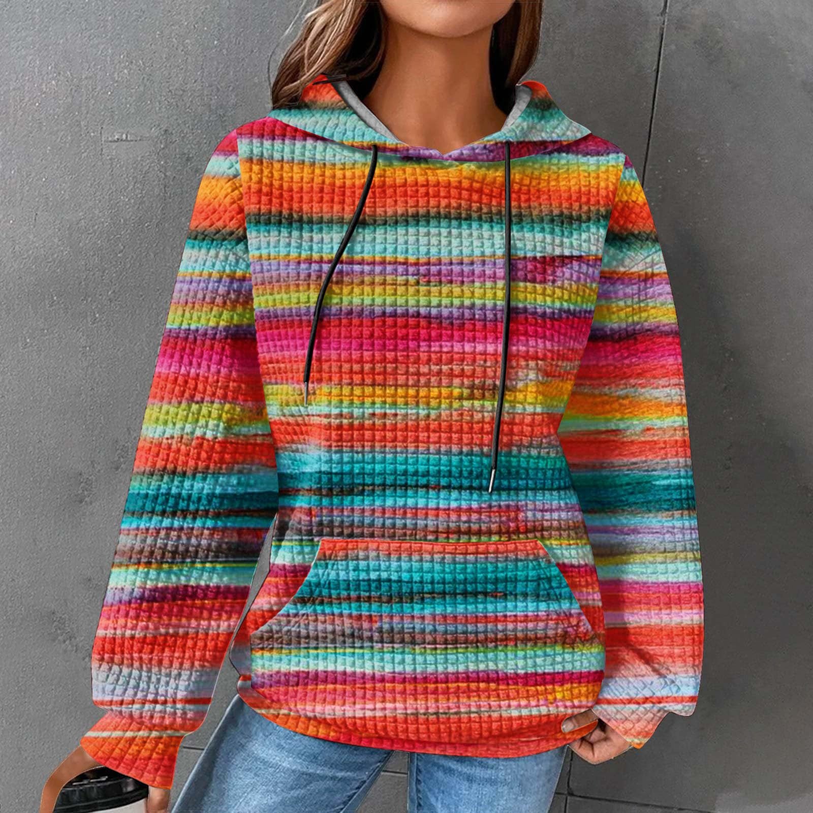 3D Printed Casual Winter Hooded Sweatshirt