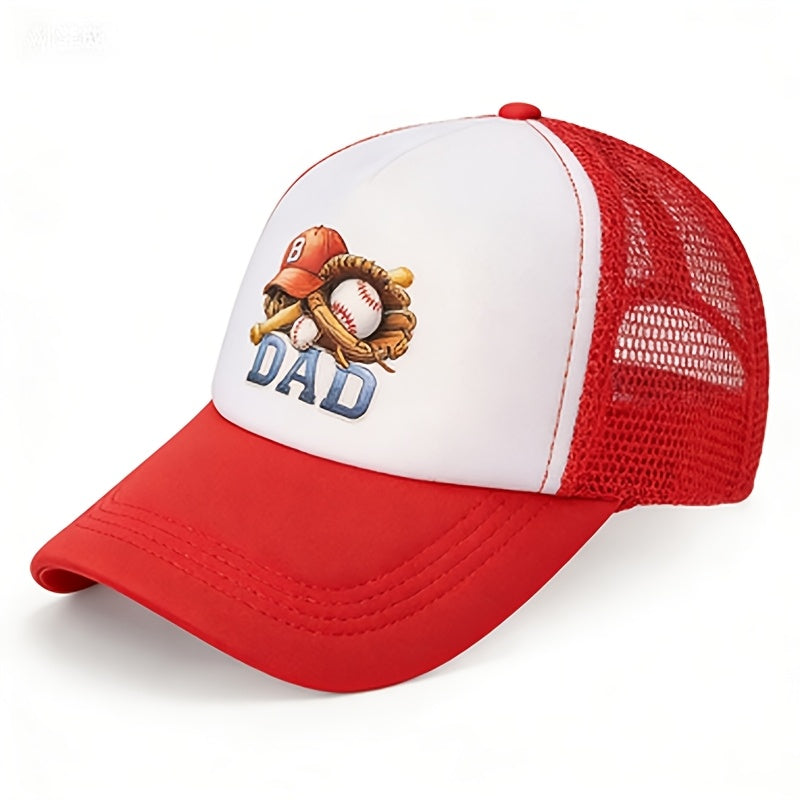 Baseball Printed Duckbill Baseball Cap with Mesh Back
