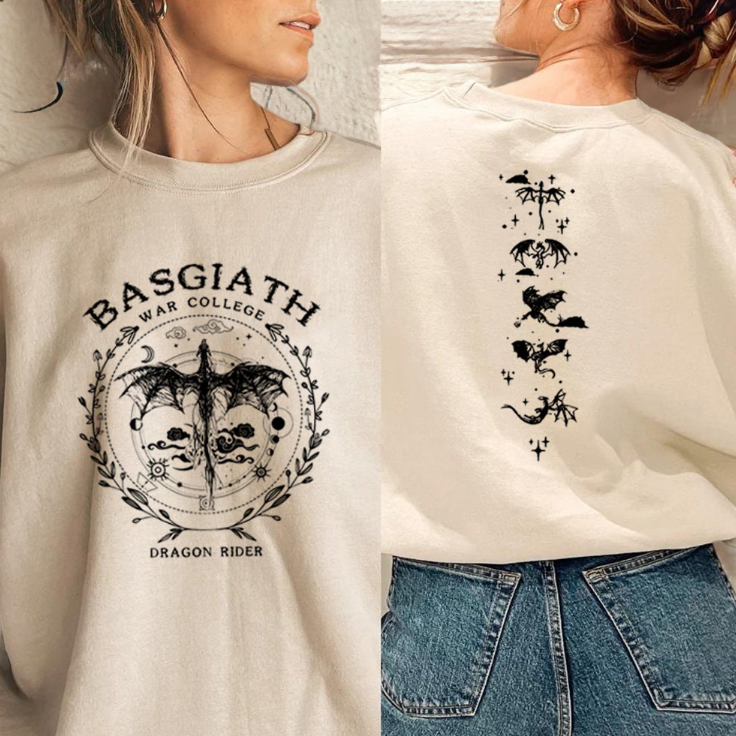 Chic Printed Round Neck Pullover Sweatshirt
