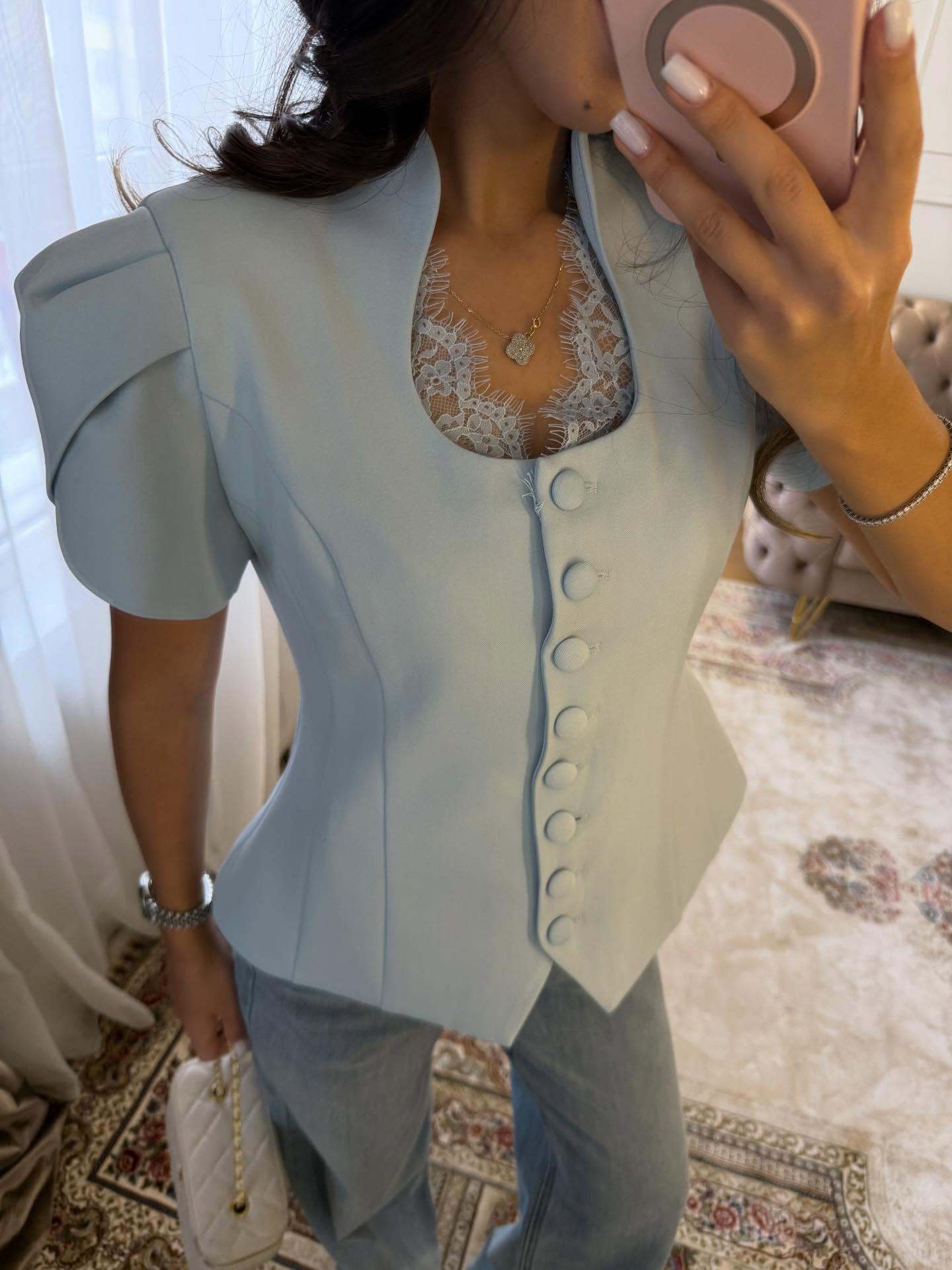 Structured Corset Blazer Top
