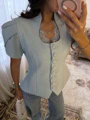 Structured Corset Blazer Top
