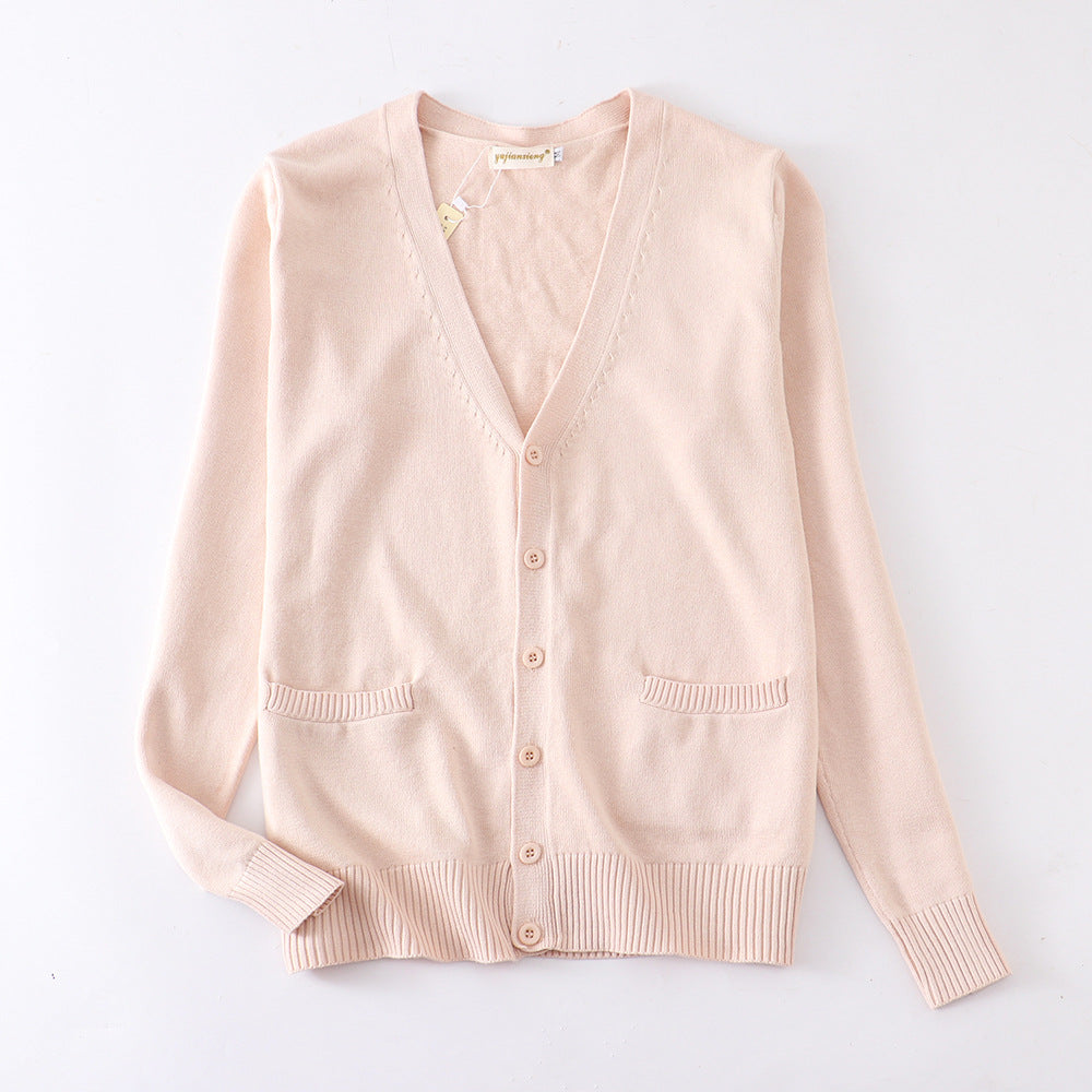 Womens Fashionable Retro Casual Knitted Cardigan