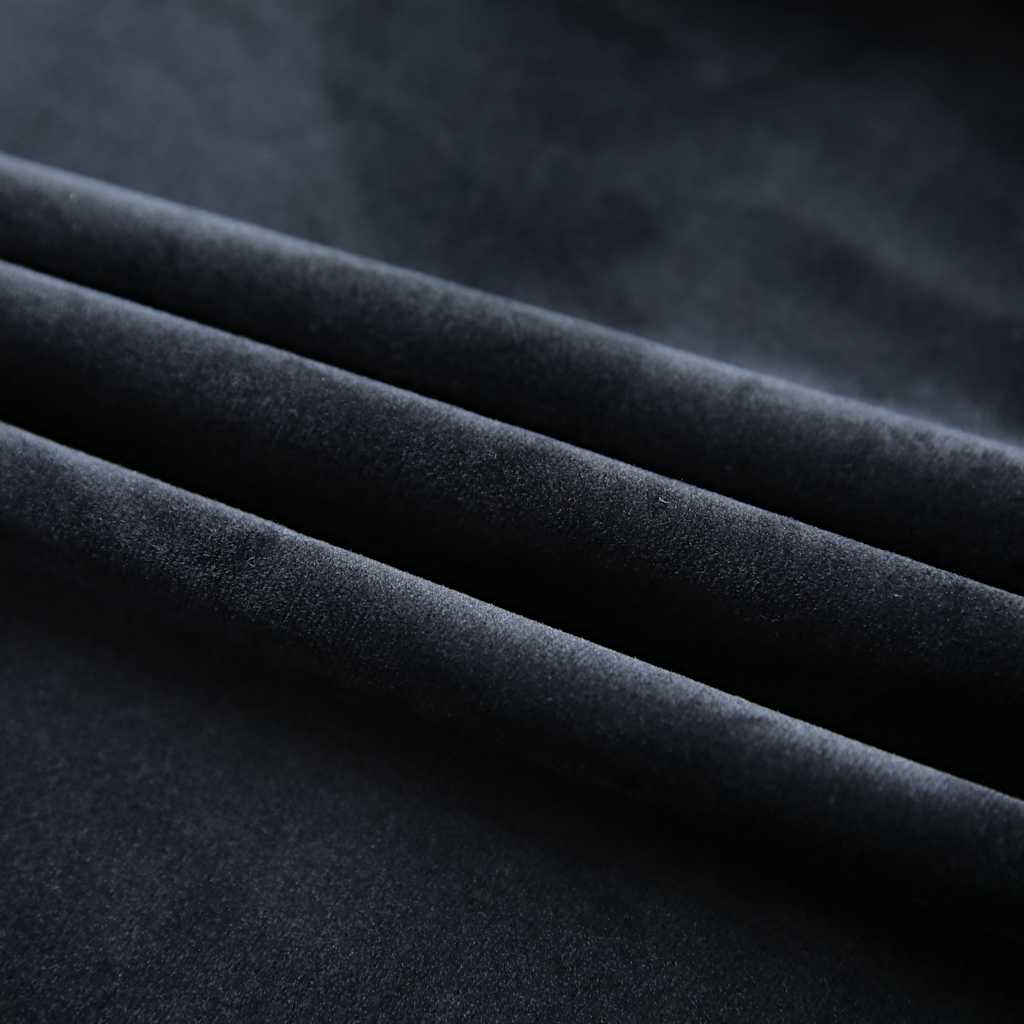 Blackout Curtains with Hooks, 2 Pieces, Velvet