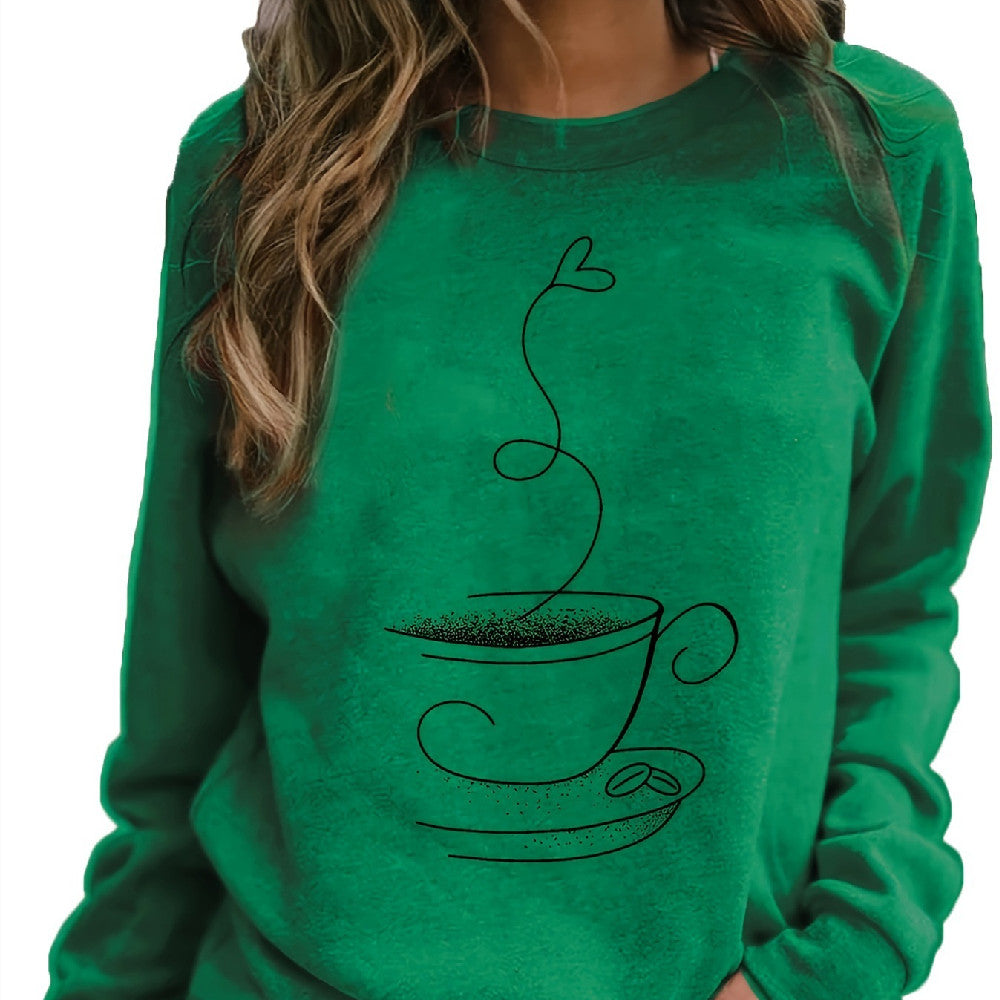 Women's Graphic Print Crew Neck Casual Sweater