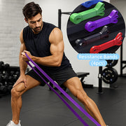 Heavy-Duty TPE Resistance Bands Set with 3-5 Level Resistance - Stackable & Portable Fitness System with Long Exercise Bands & Loop Bands for Home Gym, Yoga, Pilates, Strength Training - Full Body ...