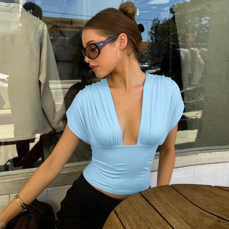 Backless V‑Neck Camisole – Sexy Lace‑Up Top for Women