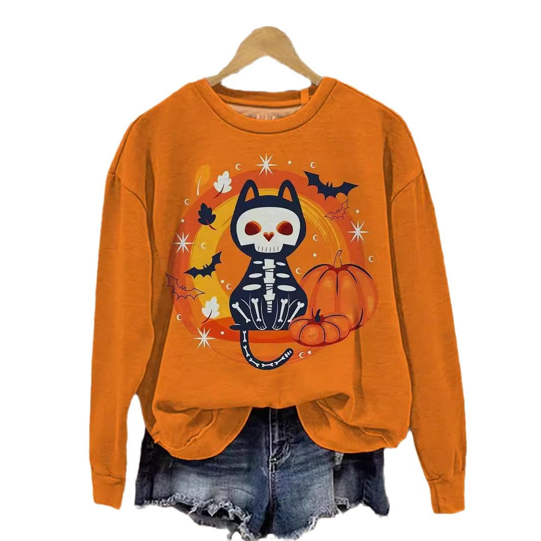 Trendy Animal Print Streetwear Hoodless Sweater for All