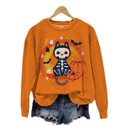 Trendy Animal Print Streetwear Hoodless Sweater for All
