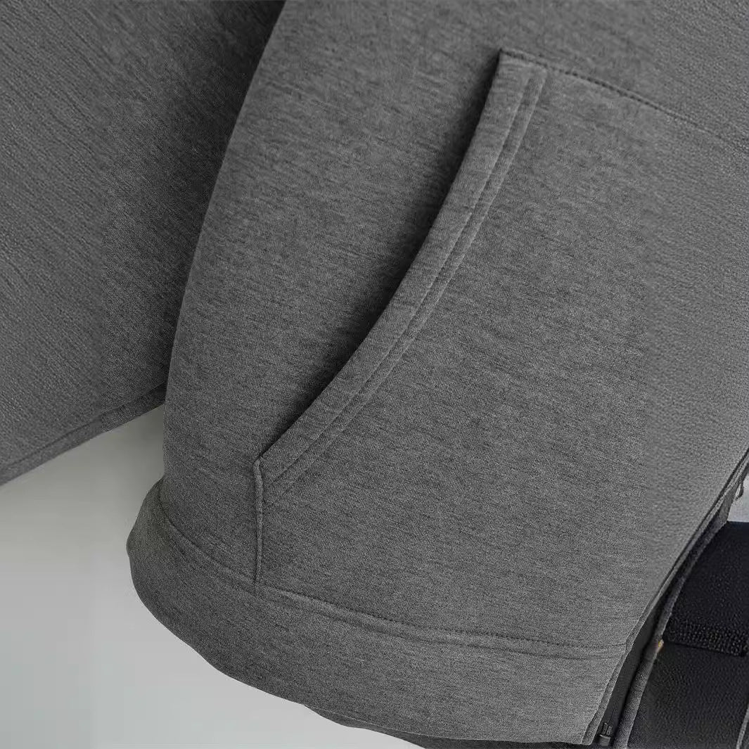 Oversized Zip-Up Winter Streetwear Hoodie with Pockets