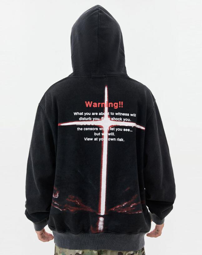 Autumn Sunset Vintage Washed Hoodie for Women