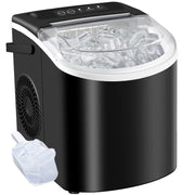 Countertop Ice Maker With Handle, Produces 26 Pounds Of Ice Within 24 Hours, Makes 9 Ice Cubes In 6 Minutes. Portable Ice Maker Comes With A Basket And Ice Scoop.